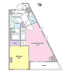 都営三田線 白山駅 徒歩2分の賃貸マンション 4階1LDKの間取り
