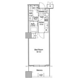 東京メトロ有楽町線 東池袋駅 徒歩9分の賃貸マンション 4階1Kの間取り