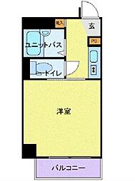 東京メトロ丸ノ内線 池袋駅 徒歩3分の賃貸マンション 2階1Kの間取り