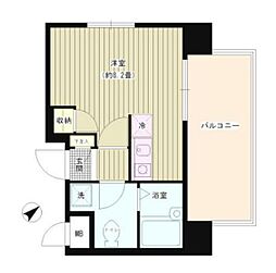 都営三田線 千石駅 徒歩2分の賃貸マンション 7階ワンルームの間取り