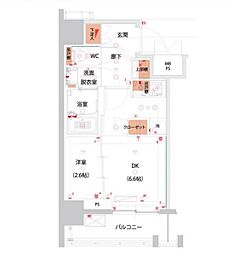 JR山手線 大塚駅 徒歩6分の賃貸マンション 10階1DKの間取り