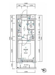 都営大江戸線 練馬春日町駅 徒歩2分の賃貸マンション 4階1Kの間取り