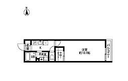 西武新宿線 鷺ノ宮駅 徒歩11分の賃貸アパート 2階1Kの間取り