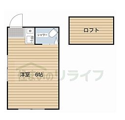 東京メトロ丸ノ内線 池袋駅 徒歩5分の賃貸アパート 2階ワンルームの間取り