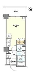 都営三田線 西巣鴨駅 徒歩6分の賃貸マンション 地下1階ワンルームの間取り