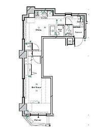 JR埼京線 板橋駅 徒歩5分の賃貸マンション 7階1DKの間取り