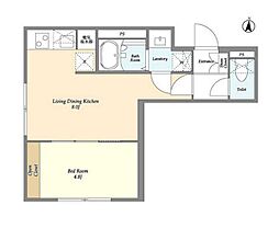 CASAGRAZIE池袋 1LDKの間取図画像