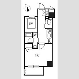 ハーモニーレジデンス池袋ウエストゲート 1Kの間取図画像