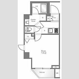 MAKESDESIGN板橋本町2 1Kの間取図画像