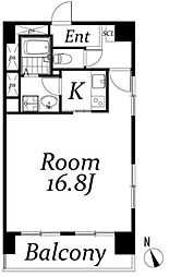 信越ビル 1Kの間取図画像