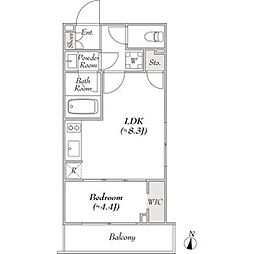 LUMIECHONCHOEAST 1LDKの間取図画像