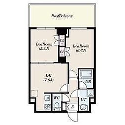 S-FORT中板橋 2DKの間取図画像