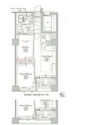 レジディアタワー上池袋タワーサイド 2LDKの間取図画像