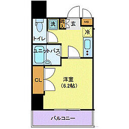 グランヴァン東池袋2 1Kの間取図画像