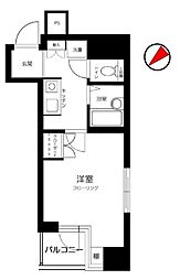 スカイコート池袋東口 1Kの間取図画像