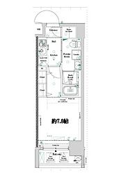 アクサス池袋レジデンス 1Kの間取図画像