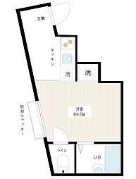 サンガーデン駒込 ワンルームの間取図画像