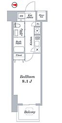 lighthouse大塚 1Kの間取図画像