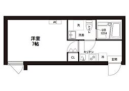 レピュア西ヶ原駅前レジデンス 1Kの間取図画像