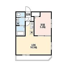 Vitafelice東尾久 1LDKの間取図画像