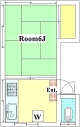 小林アパート北 1Kの間取図画像