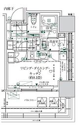 ローレルタワールネ浜松町 3階ワンルームの間取り