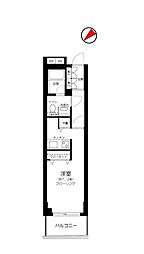 デュオ・スカーラ東日本橋 11階1Kの間取り