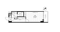 ステージグランデ茅場町 6階1Kの間取り