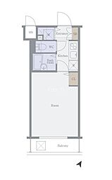 トーシンフェニックス芝浦ベイフォート 5階1Kの間取り