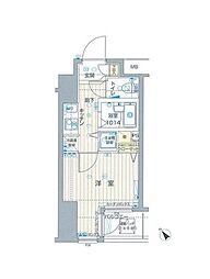 フォレシティ六本木 2階1Kの間取り