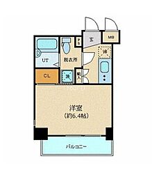 プレール・ドゥーク虎ノ門 8階1Kの間取り