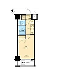東京メトロ日比谷線 神谷町駅 徒歩4分の賃貸マンション 5階1Kの間取り