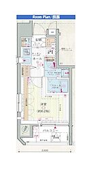 エステムプラザ品川大井町クリスタルヒルズ 11階1Kの間取り