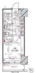 ピアース赤坂 2階1Kの間取り