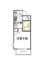 アヴァンツァーレ高輪 1階1Kの間取り
