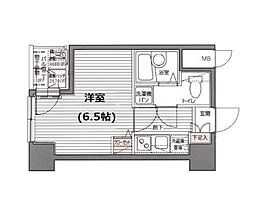 ガラ・シティ京橋 7階1Kの間取り