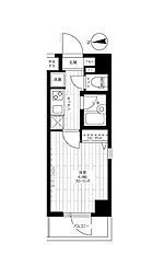ステージグランデ南麻布 7階1Kの間取り