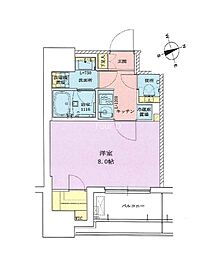 RBM築地レジデンス 11階1Kの間取り