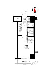 ソアブール三田 2階1Kの間取り