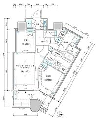 パークタワー勝どきサウス 2LDKの間取図画像