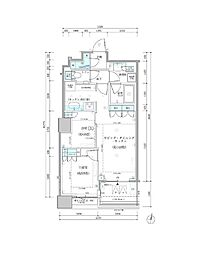 パークタワー勝どきサウス 2LDKの間取図画像