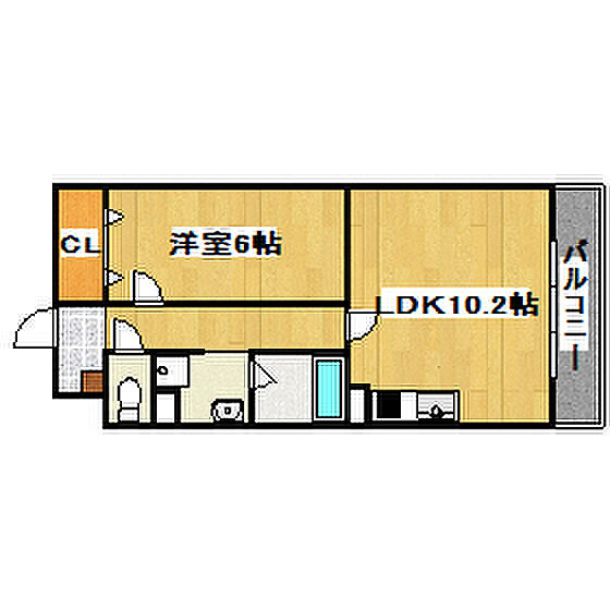 兵庫県明石市魚住町西岡(賃貸マンション1LDK・3階・39.76㎡)の写真 その2