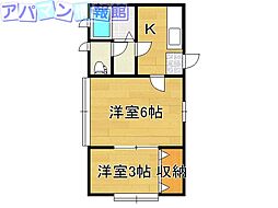 メゾン・ド・K-1 2Kの間取図画像