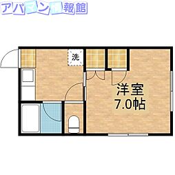 ヤングライフ 1Kの間取図画像