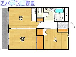 藤和天神尾コープ 1SDKの間取図画像