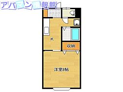 プレミール 1Kの間取図画像