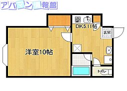 ファミールヴィラ東出来島 1DKの間取図画像
