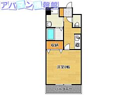 ファースト米山 1Kの間取図画像