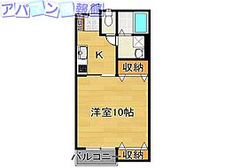 ハレクラニ1 1Kの間取図画像