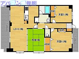 リファーレ新和 3LDKの間取図画像